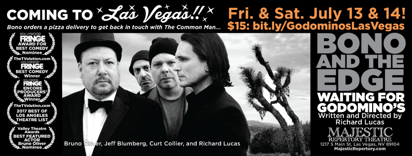 Richard Lucas' award-winning play, Bono and The Edge Waiting for Godomino's, coming to PianoFight in San Francisco