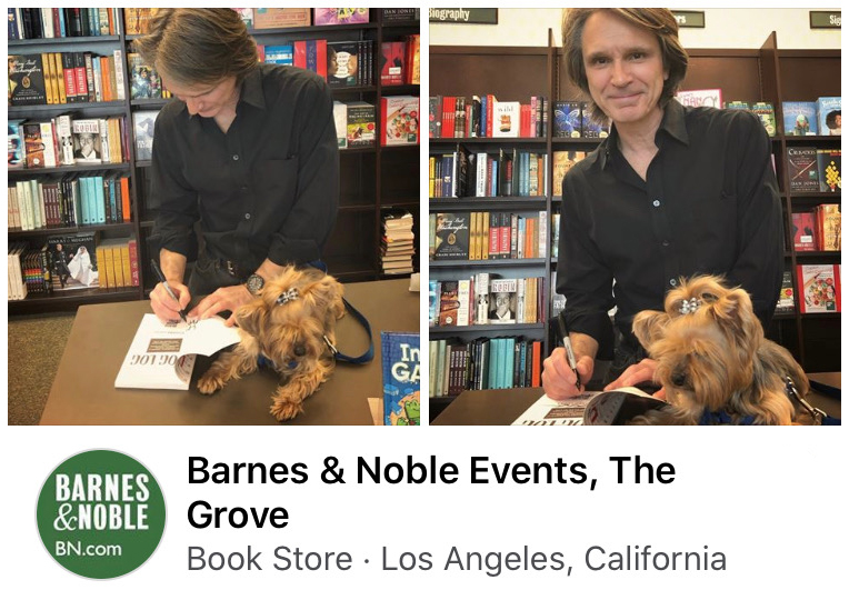 Richard Lucas author and Lauren signing The Dog Log books at Barnes and Noble The Grove Los Angeles