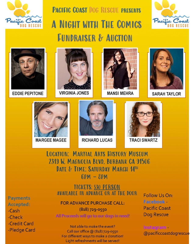 Richard Lucas in Pacific Coast Dog Rescue Fundraiser and Auction