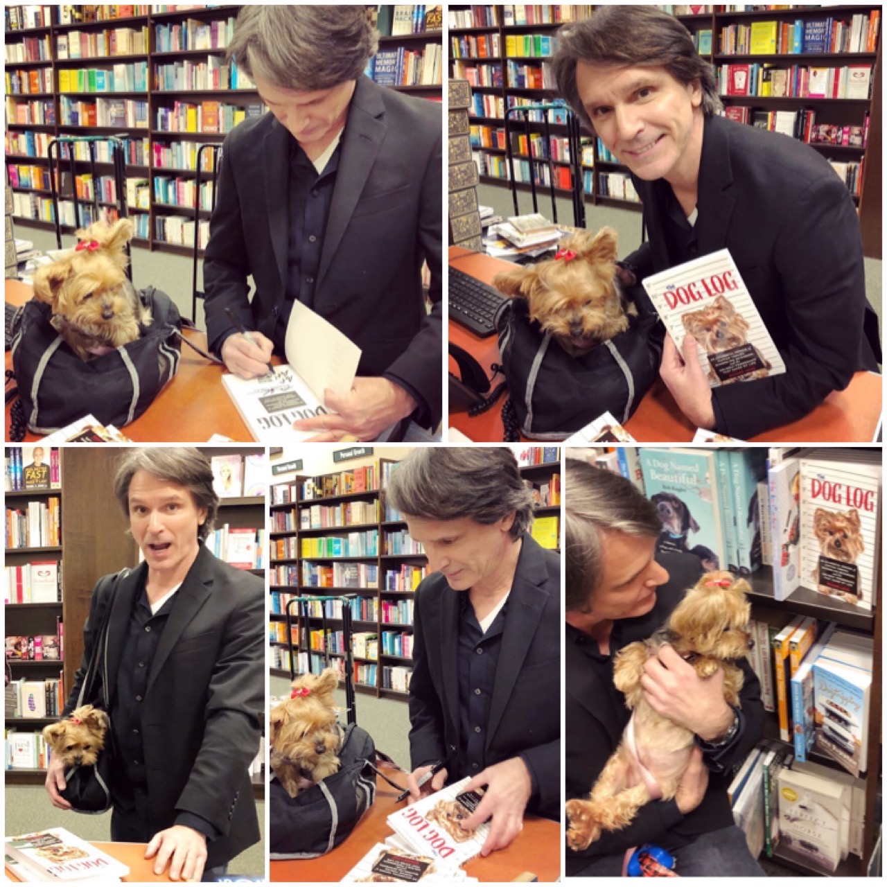 Richard Lucas signing The Dog Log at Barnes and Noble Americana Glendale